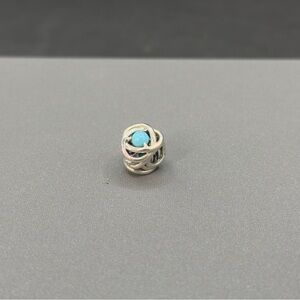 Pandora December Turquoise Blue Eternity Circle Charm
